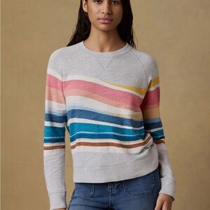 NWT Faherty Women’s Sunwashed Slub Crew - Soleil Waves